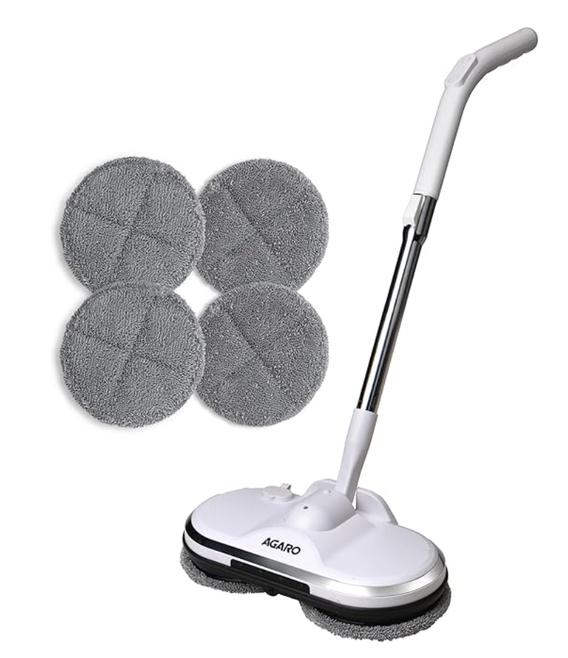 AGARO Regency Electric Spin Mop for Floor Cleaning, Mopping, Automatic Wet Mopper, Cordless, Adjustable Handle, Water Sprayer, Lightweight, for Wooden, Tiles & Hard Floors, Home, Kitchen & Office use