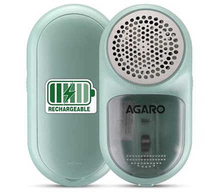 AGARO LR2007 Lint Remover, Fabric Brush, Rechargeable, for Woolen Sweaters, Clothes, Shirts, Jackets, Burr Remover, Pill Remover from Carpets, Curtains.