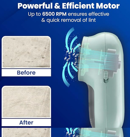 AGARO LR2007 Lint Remover, Fabric Brush, Rechargeable, for Woolen Sweaters, Clothes, Shirts, Jackets, Burr Remover, Pill Remover from Carpets, Curtains.