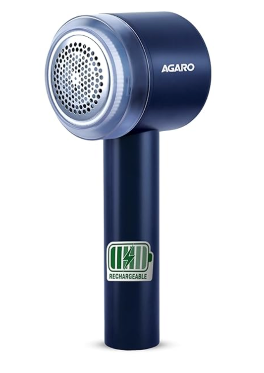 AGARO LR2409 लिंट रिमूवर, इलेक्ट्रिक फ़ैब्रिक शेवर, रिचार्जेबल, स्टेनलेस स्टील ब्लेड, पोर्टेबल, ऊनी स्वेटर, कोट, कंबल, जैकेट, कालीन, बर्र रिमूवर से बहु-कार्यात्मक फ़ज़ रिमूवर 
