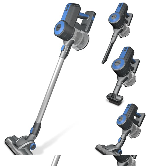 AGARO Elegant Stick Vacuum Cleaner, Dry Vacuuming, 2 Suction Modes, 9 kPa Suction, Rechargeable, Motorised Brush Head, for Home, Office, Hard Floor, Carpet