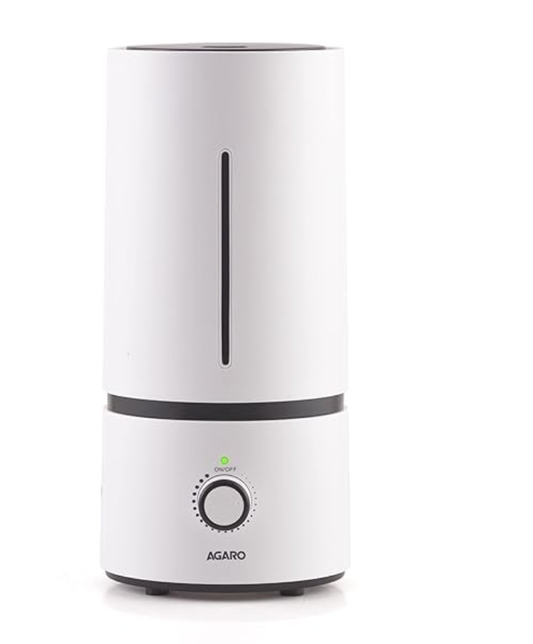 AGARO Caspian Cool Mist Ultrasonic Humidifier, 1.7 Litres, For Bedroom, Home, Office, Adjustable Mist Output, Super Quiet, Auto Shut Off