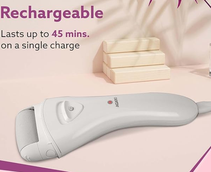 AGARO CR3001 Callus Remover with 3 Interchangeable Head Rollers, Rechargeable for Foot Care, Callus & Dead Skin Removal