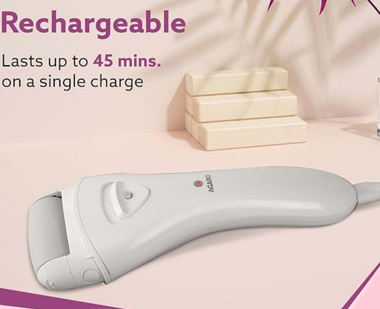AGARO CR3001 Callus Remover with 3 Interchangeable Head Rollers, Rechargeable for Foot Care, Callus & Dead Skin Removal