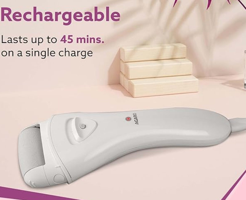 AGARO CR3001 Callus Remover with 3 Interchangeable Head Rollers, Rechargeable for Foot Care, Callus & Dead Skin Removal-2