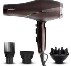 AGARO HD-1120 2000W AC தொழில்முறை ஹேர் ட்ரையர், சீப்பு, செறிவு மற்றும் டிஃப்பியூசர் முனைகள், சூடான மற்றும் குளிர்ந்த காற்று, 2 வேகம் &amp; 3 வெப்பநிலை அமைப்புகள், கூல் ஷாட், ஹேர் ட்ரையர் &amp; ப்ளோவர் ஆண்கள் மற்றும் பெண்களுக்கானது. -1