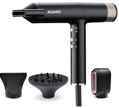 AGARO Royal BLDC Professional Hair Dryer, Brushless Motor, Ionic technology, 2000W, 110000 RPM, Fast Drying, 3 Speed & 3 Temperature Settings, Cool Shot Button, for Women, Men, Salon, Home, Black-1