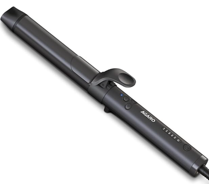 AGARO Prima Rotating Hair Curler, 32 mm Ceramic coated barrel, Automatic Curling, Fast Heating, Ceramic Coated Titanium Barrel for Long/Medium Hair, Professional Self Curling Hair Styler, For Women, Black