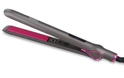 AGARO Hair Straightener, Ceramic Coated Titanium Plate, PTC Heating, Plate locking function, Fast Heating, Hair Straightening, Hair Styling Iron For Women, HS1957, Dark grey & Purple
