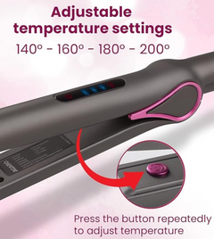 AGARO Hair Straightener, Ceramic Coated Titanium Plate, PTC Heating, Plate locking function, Fast Heating, Hair Straightening, Hair Styling Iron For Women, HS1957, Dark grey & Purple-2