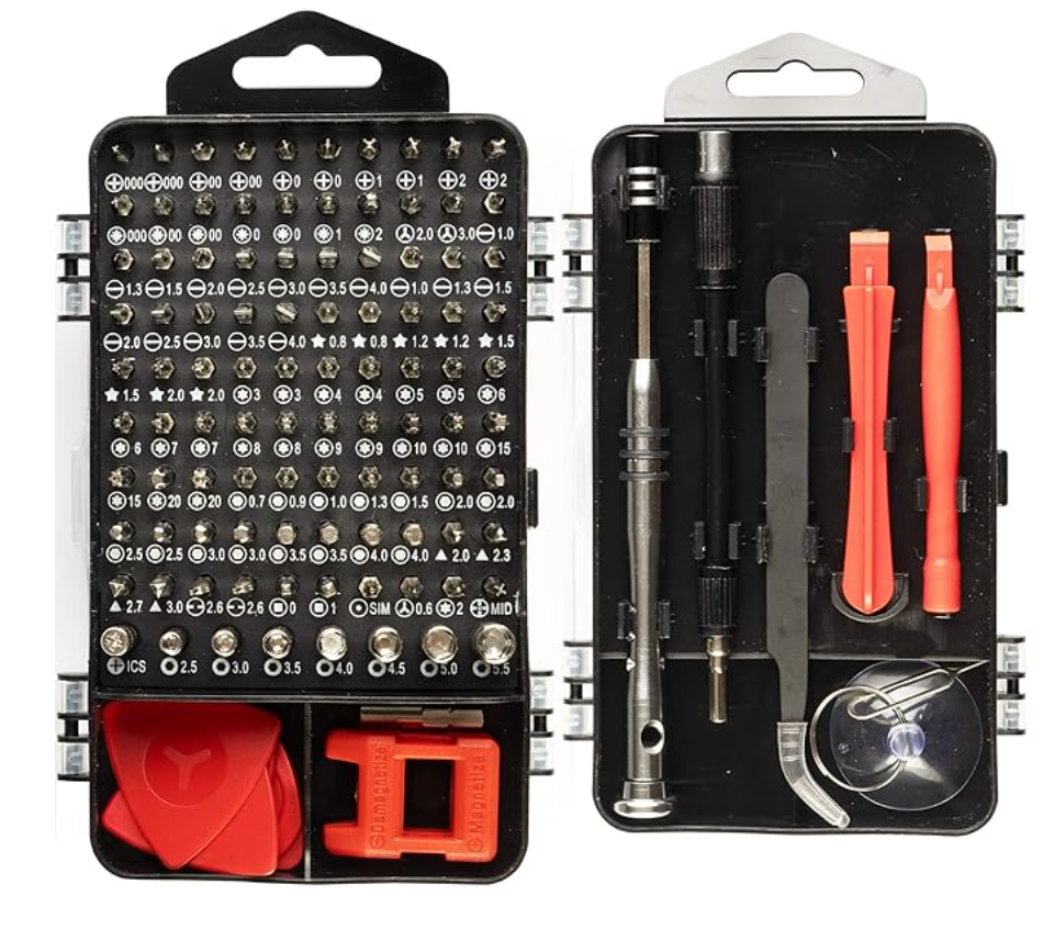 AGARO 115 pcs Precision Screwdriver Set, for Smartphone, Mobile, Laptop, Tablet, Game Console and Household Repair (Black)