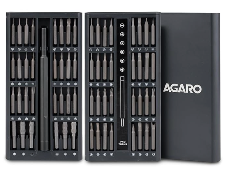 AGARO 62 in 1 Mini Precision Screwdriver Set, Multifunction Magnetic Driver Bit, Pocket Tool Kit for Electronics, Tablet, Cellphone Repair-1