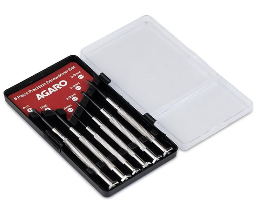 AGARO 6-Piece Precision Screwdriver Set, for Home, DIY, Professional & Industrial Use Ideal for Carpentry, Construction, Mechanical & Plumbing Tasks