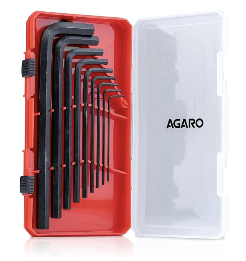 AGARO 9pcs Hex Allen Key Set, Heat treated, Ideal for Repair & Maintenance for Home & DIY Use.