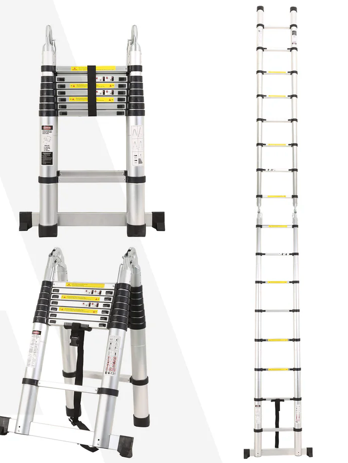 Telescopic Ladder 16.5 ft/8x2 Steps LD2017-1