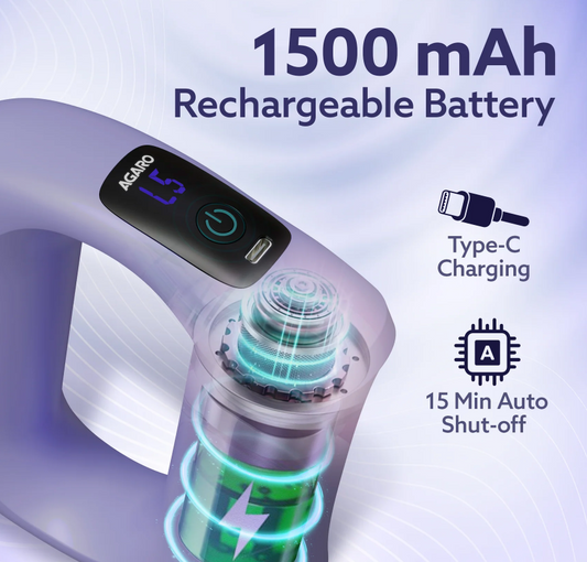 Ring Massager, Deep Tissue Massage, Mini Massage Gun for Pain Relief & Relaxation, Rechargeable, Handheld, 5 Speed Setting, 3 Modes, For Men and Women