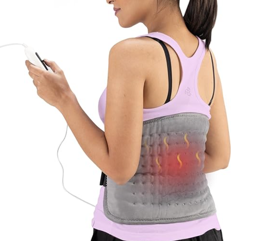 AGARO Ortho Electric Heating Pad, Orthopaedic Heating Belt with Temperature Controller, Heat Therapy Waist Belt, for Pain Relief of Back, Neck, Lumbar Muscle Strain, Cramps (Grey, HP4112)