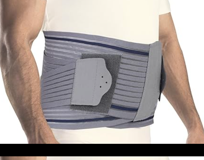 AGARO Contoured LS Belt Lower Back Pain Relief, Contoured Lumbar Sacral Belt, Lower Back Pain Osteoporosis Slip Disc Care For Women & Men, Grey