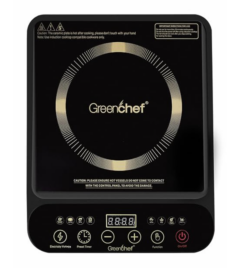 Greenchef Dice 2000 Watt LED Touch Panel, Timer & Power Consumed Indicator Induction Cooktop-1