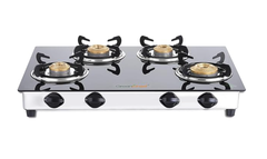 Greenchef NEXA 4 Burner Glass top Gas stove, ISI certified (4 Burner) Manual, Black-1