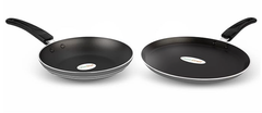 GREENCHEF Duo Pack (Grey) Cookware Set, Fry Pan and Flat Tawa-1