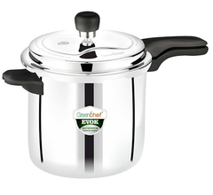 Greenchef Evok 10 L Non Induction Base Pressure Cooker (Aluminium)-1