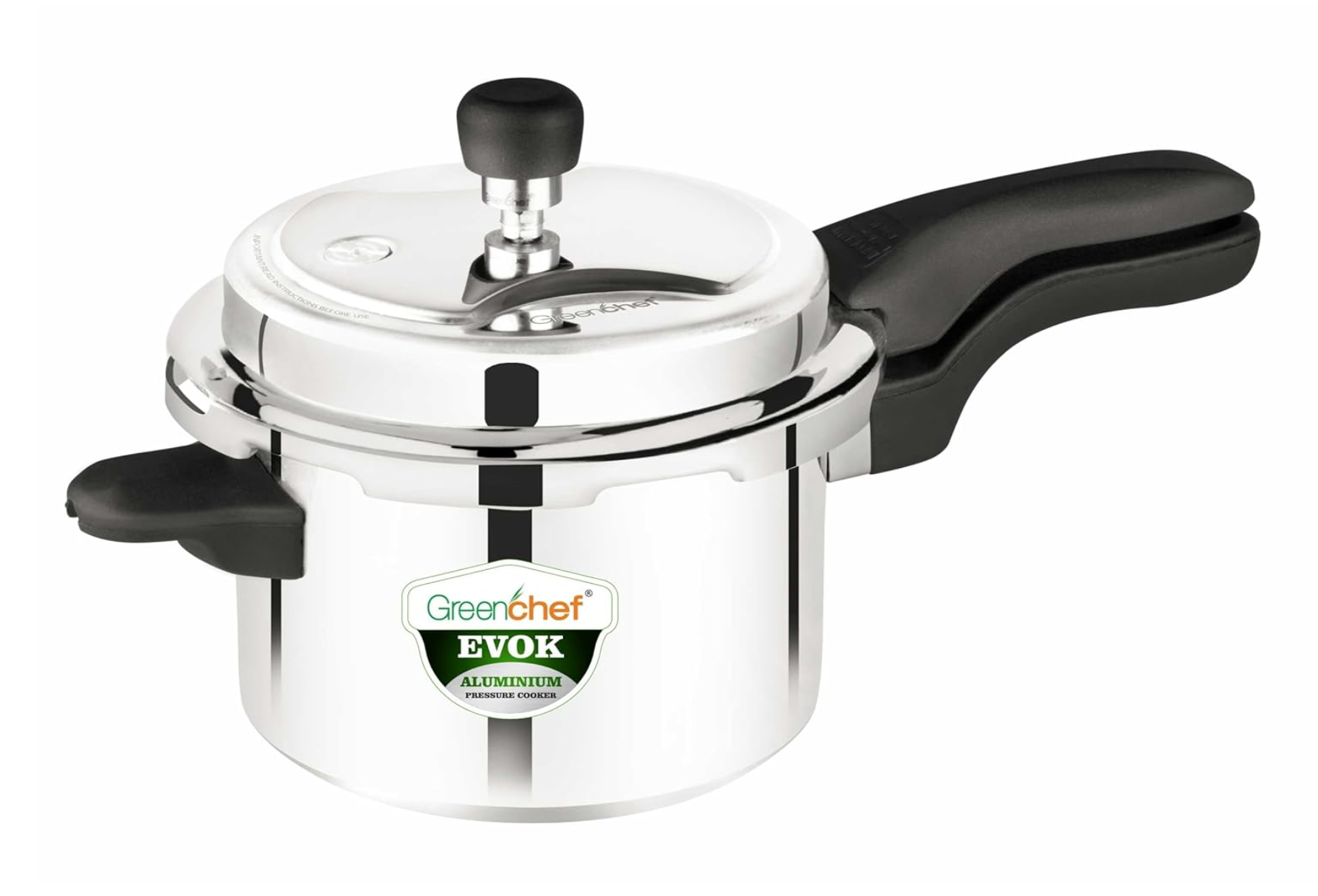 Greenchef Evok Strong Aluminium 5 L Pressure Cooker with Induction Base | Works on Induction Cooktop