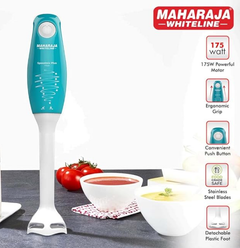 Maharaja Whiteline Speedmix Plus Hand Blender with Stainless Steel Blades | Long Lasting Performance with 175 Watts Motor | Detachable Plastic Foot | 2 Year warranty (Turquoise Blue & White)-2
