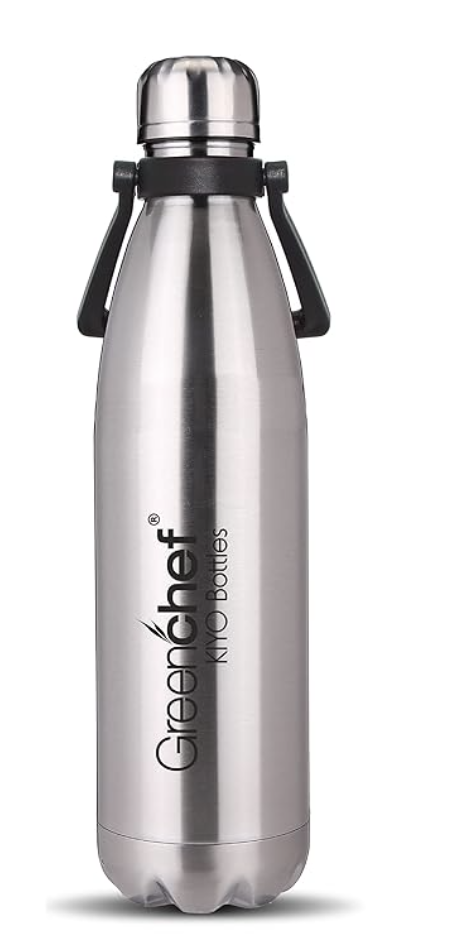 Greenchef Kiyo Thermosteel Duo Deluxe Hot & Cold for 12 Hours Water Bottle (1000ml)
