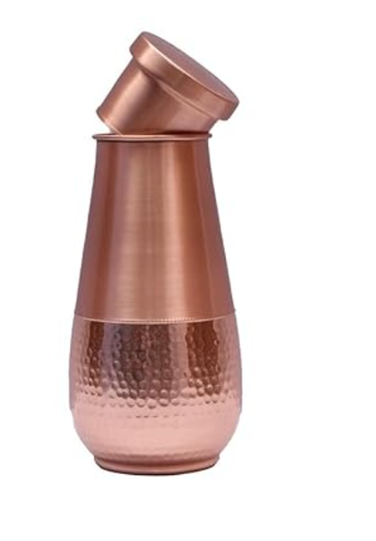 செம்பு படுக்கை நீர் ஜாடி | தூய செம்பு சுகாதார கொள்கலன் | வேலன்ஸ்டோர்