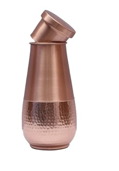 Copper Bedside Water Jar | Pure Copper Health Container | VelanStore
