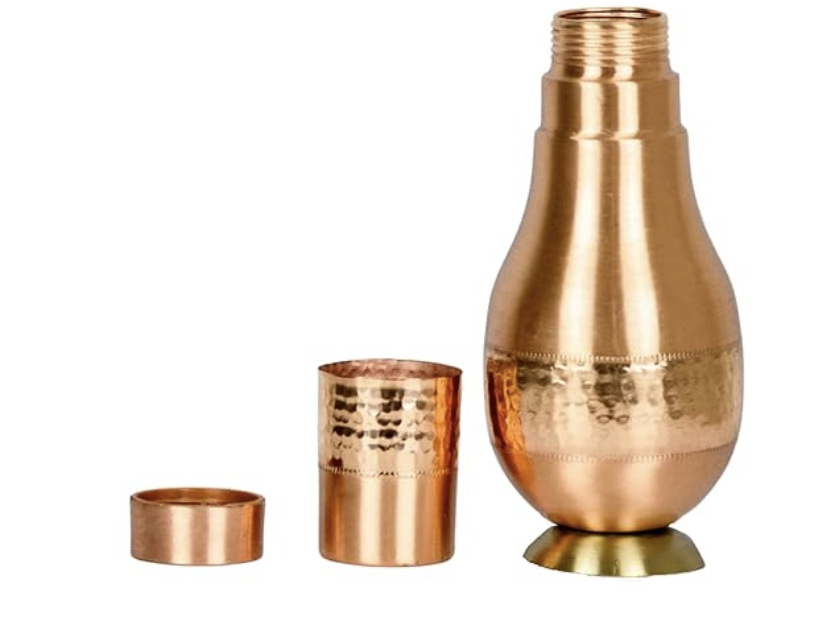 Elegant Copper Bedside Jar | Pure Copper Water Jar for Natural Hydration | VelanStore