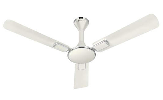 Sujata Ceiling Fan | 5-Year Warranty | Ceiling Fan for Living Room/Bedroom, 100% Copper Winding, Powerful airflow, BEE Star Rated, Decorative ceiling fan (Impresso ES18 - Pearl White Chrome)