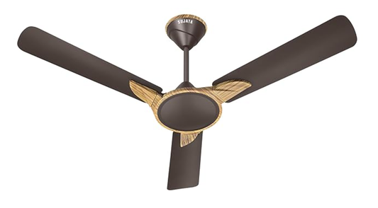 Sujata Ceiling Fan | 5-Year Warranty | Ceiling Fan for Living Room/Bedroom, 100% Copper Winding, Powerful airflow, BEE Star Rated, Decorative ceiling fan (Samba ES18 - Matt Bronze Zebrawood)