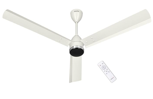 Sujata BLDC Fans Ceiling 1200mm | 3 Years Warranty | BLDC Ceiling Fan with Remote Control, 5 Star BEE Rating Energy Efficient, 100% Copper Winding, High Air Delivery (Slim Air - Pearl White Chrome)