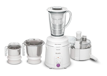 Sujata Multimix 900 Watts Mixer Grinder with Juicer | 22000 Rotations Per Min | 90 Minutes Continuous Running | 3 Versatile Jars 1750 ml, 1000 ml and 400 ml | Coconut milk extractor attachment