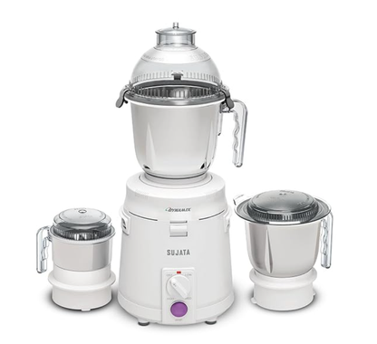 Sujata Dynamix 900 Watts Mixer Grinder | 22000 Rotations Per Min | 90 Minutes Continuous Running | 3 Versatile Jars 1500 ml, 1000 ml and 400 ml