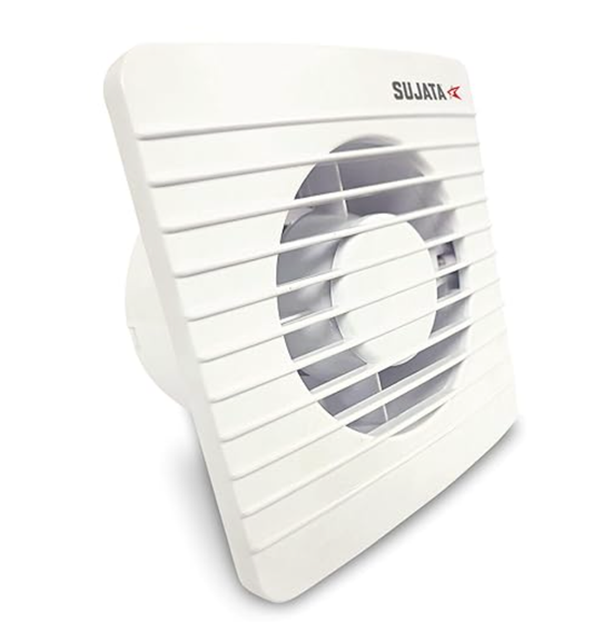 Sujata Exhaust Fan | 2 Yrs Warranty | 150mm, 230V, 2300 RPM, Fan for Bathroom 6 inch, Exhaust Fan for Kitchen 6 inch, 100% Copper Winding, For All Rooms (APB216 - White)