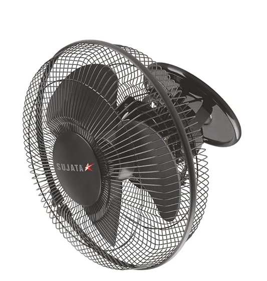 Sujata Cabin Fan | 2 Years Warranty | Cabin Fan | 280 MM, 2300 RPM, Multi-Purpose Wall & Ceiling Mounting, High speed motor & Balanced Blades, Energy Efficient (SCF2700HS Black)