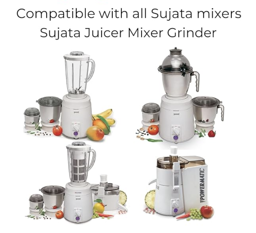 Chutney Jar Suitable for Sujata Mixer Grinder 400ML with 3 Locks Lid