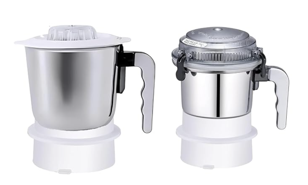 Sujata Mixer Grinder Compatible Combo Attachments - 1000ML Medium Grinder + 400ML Chutney Attachment