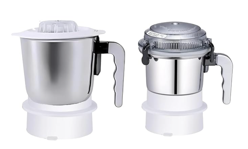 Sujata Mixer Grinder Compatible Combo Attachments - 1000ML Medium Grinder + 400ML Chutney Attachment-1
