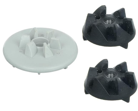 Motor & Jar Coupler Gear Set for "PANASONIC/NATIONAL PANASONIC" Mixer Grinders | Mixer Grinder Replacement Parts | Black, Grey (1Motor Coupler+ 2Jar Couplers)