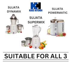 Sujata Mixer Grinder Compatible Combo Jars - 1500ML Dome Jar + 1000ML Medium Jar + 400ML Chutney Jar-2