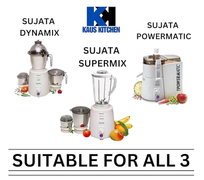 Sujata Mixer Grinder Compatible Combo Jars - 1500ML Dome Jar + 1000ML Medium Jar + 400ML Chutney Jar