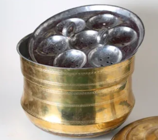 பாரம்பரிய இட்லி பத்ரம் (இட்லி குக்கர்-இட்லி தயாரிப்பாளர்-ஸ்டீமர்) - பாலிஷ் செய்யப்பட்டது