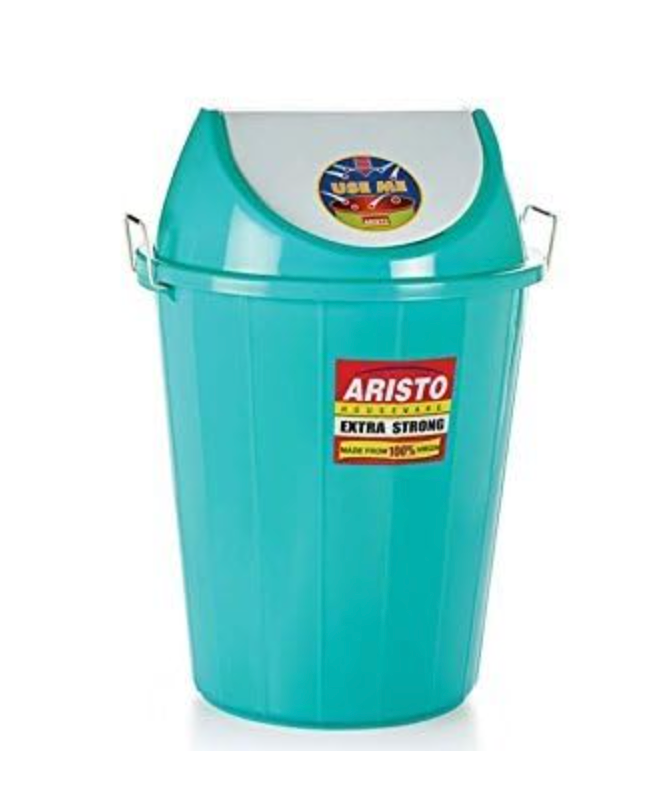 ARISTO Plastic Swing Lid Garbage Waste Dustbin 25 Ltr(Blue),(37.5(D) X 49)