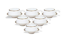 Clay Craft Lillyput Ceramic Cup and Saucer Set, 12-Pieces, Multicolour-1