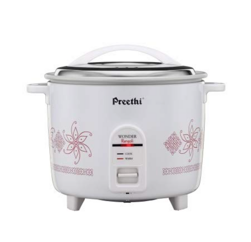 Preethi Rangoli Rice Cooker, ( White, 1.8 Liter )-1