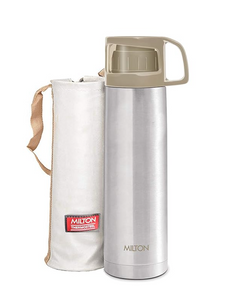 Milton Glassy 350 Thermosteel 24 Hours Hot and Cold Water Bottle...-1